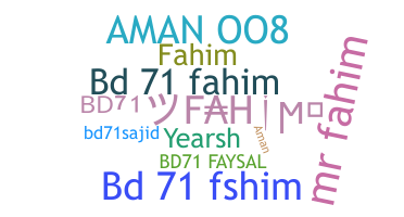 Παρατσούκλι - Bd71Fahim