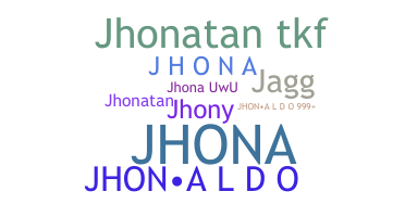 Παρατσούκλι - Jhona