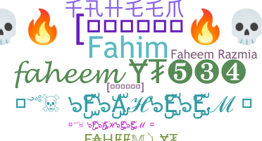 Παρατσούκλι - Faheem
